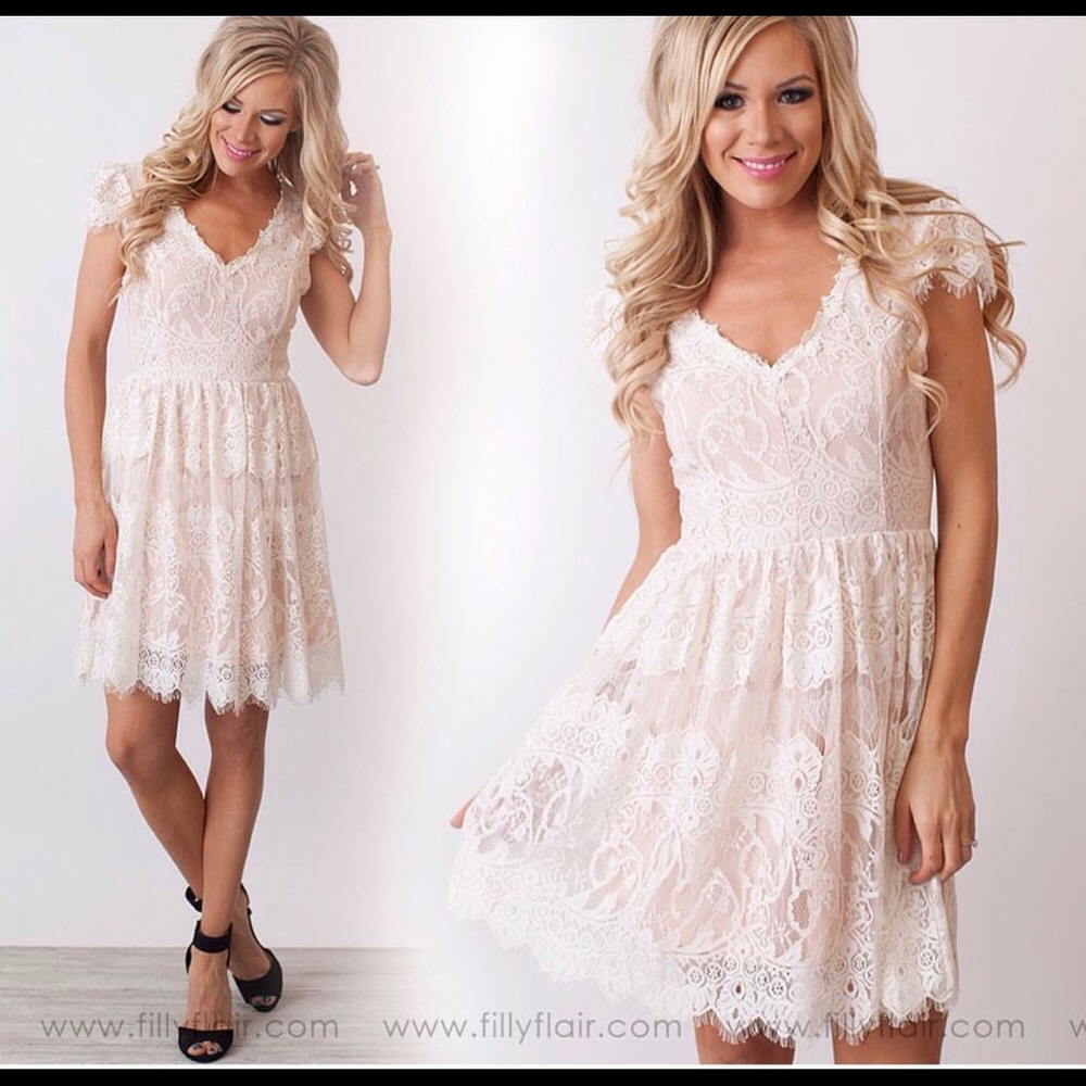 NWT Filly Flair White Lace Dress